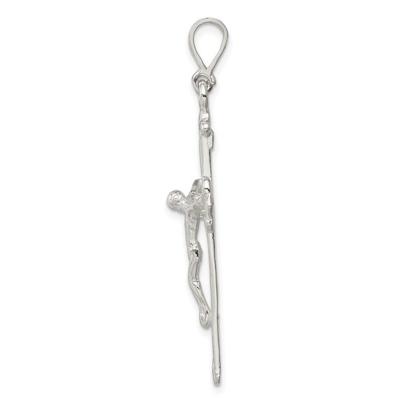Million Charms 925 Sterling Silver Crucifix Necklace Charm Pendant - Picture 2 of 4
